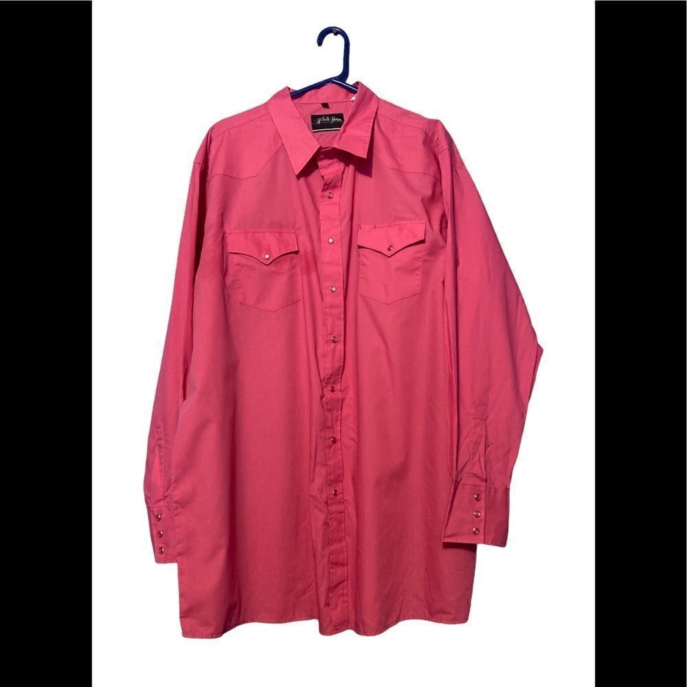 White House Pink Mens Button Up Shirt Size XXL